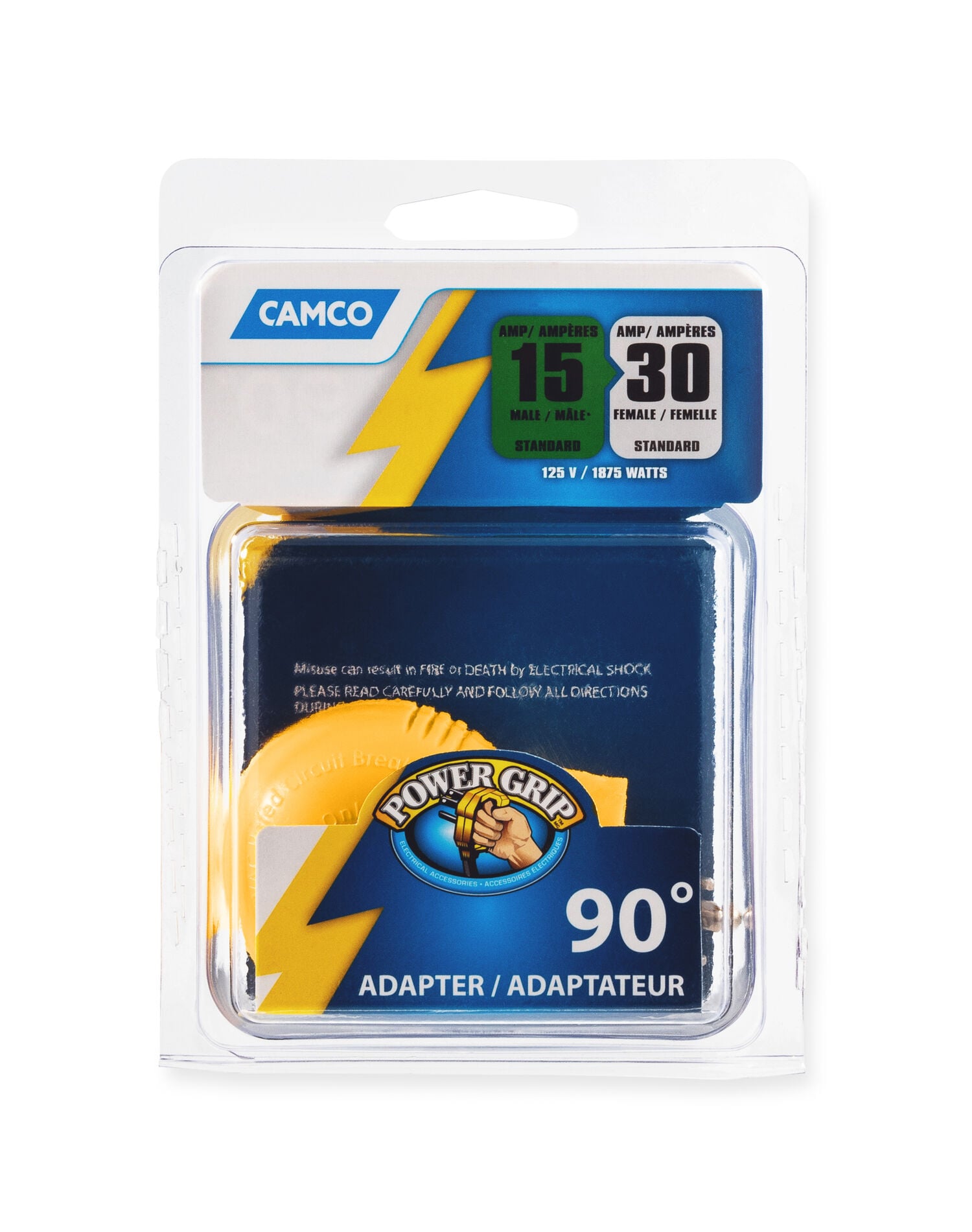 90 Degree Adapter 15AM/30AF 125V/1875W