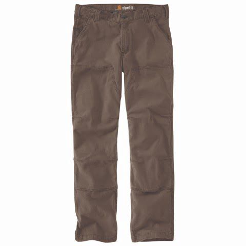 Carhartt Men's Relaxed Fit Rugged Flex Flex Canvas Utility Double-Knee Pant in Tarmac