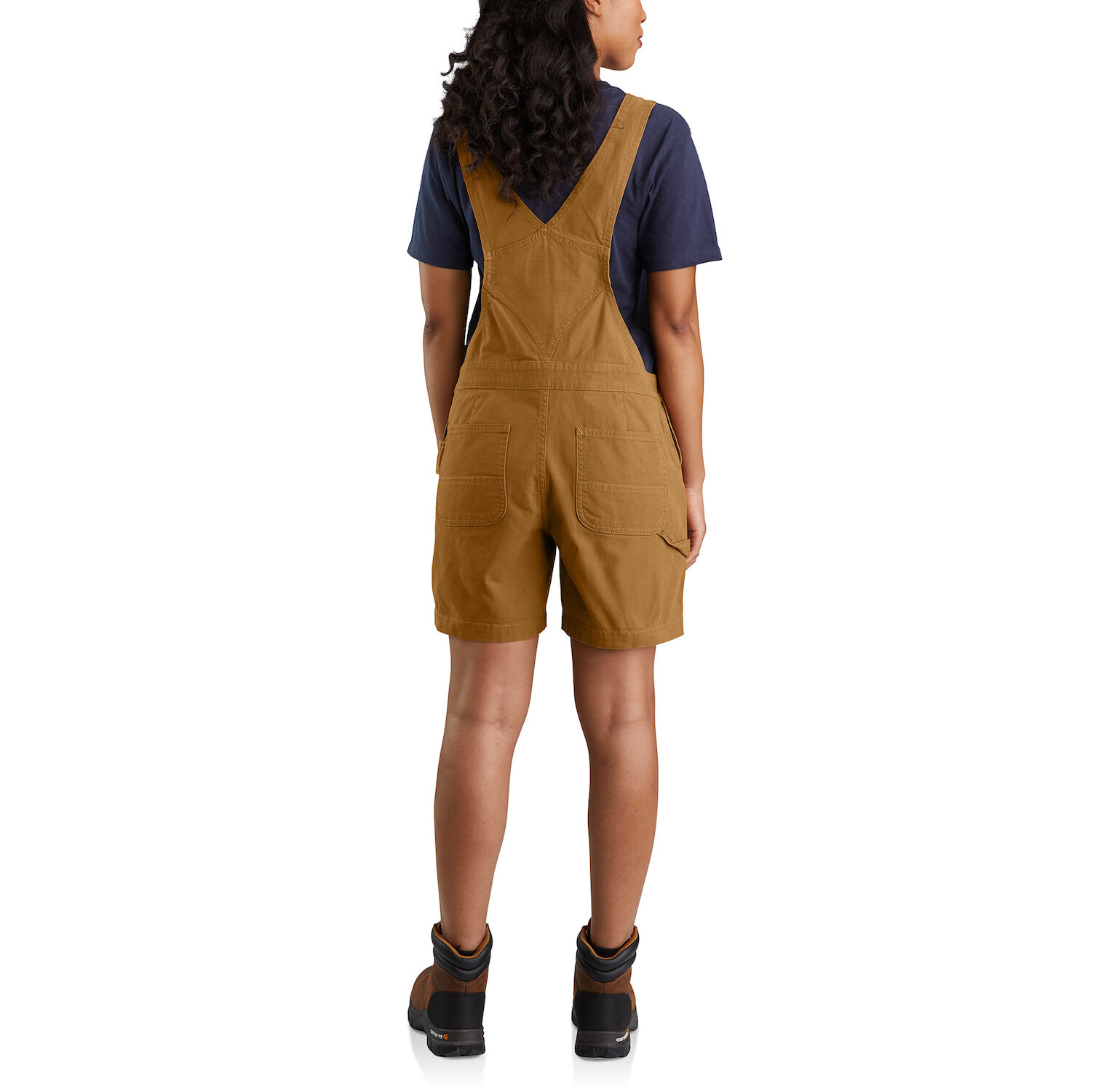 Carhartt Women's Rugged Flex Relaxed Fit Canvas Shortall in Carhartt Brown
