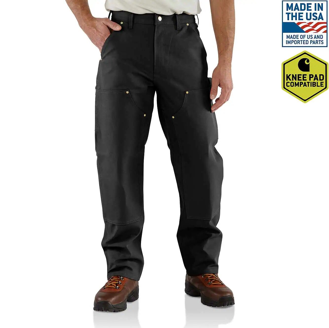 Carhartt Men's Iconic B01 Firm Duck Double-Front Dungaree