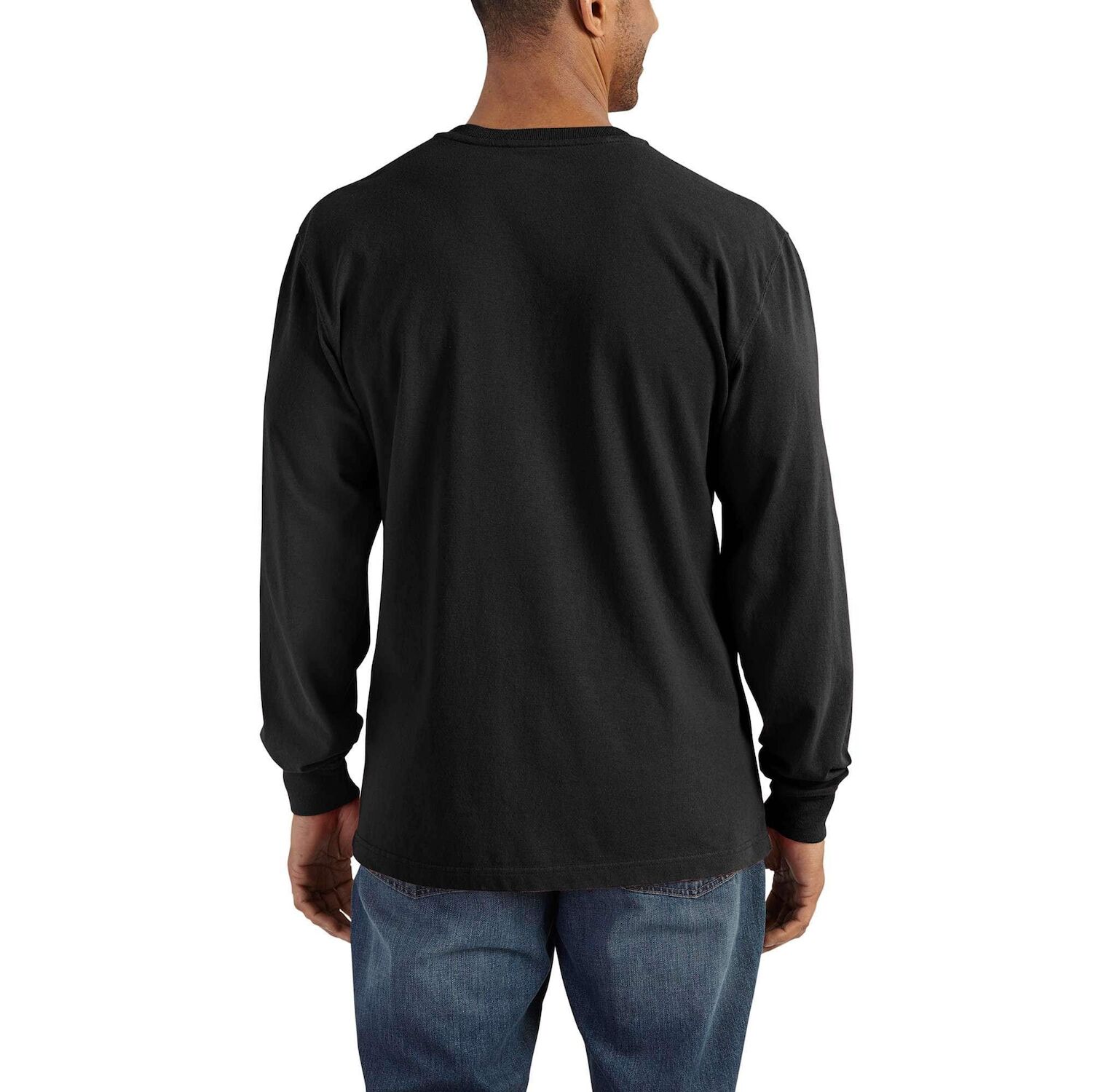 Carhartt Men's Loose Fit Heavyweight Long Sleeve Pocket Henley T-Shirt