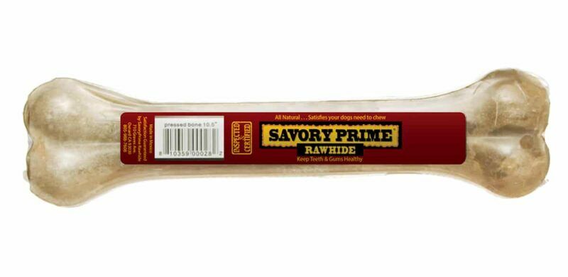Savory Prime Pet Treats Pressed Natural Bone, 10.5-In