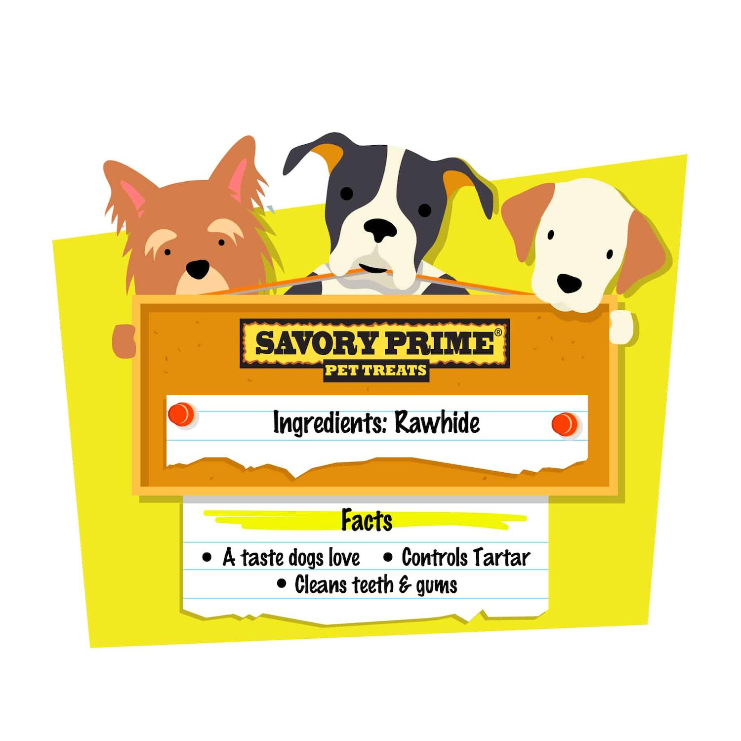Savory Prime Pet Treats Pressed Natural Bone, 12.5-In