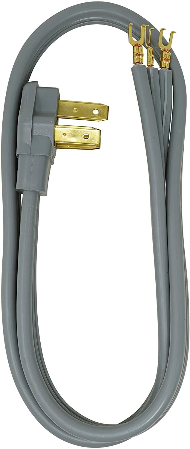 Southwire 9014Sw8809 Range Power Cord, 4-Foot, 1/4-Inch Flanged Terminals