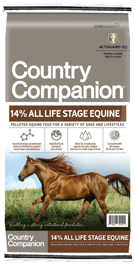 Country Companion 14% All Life Stages Equine Feed, 50-Lb