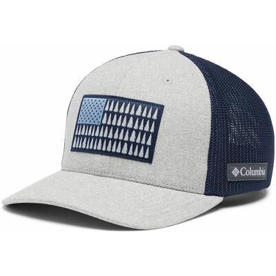 Columbia Men's Mesh Tree Flag Ball Cap in Columbia Grey
