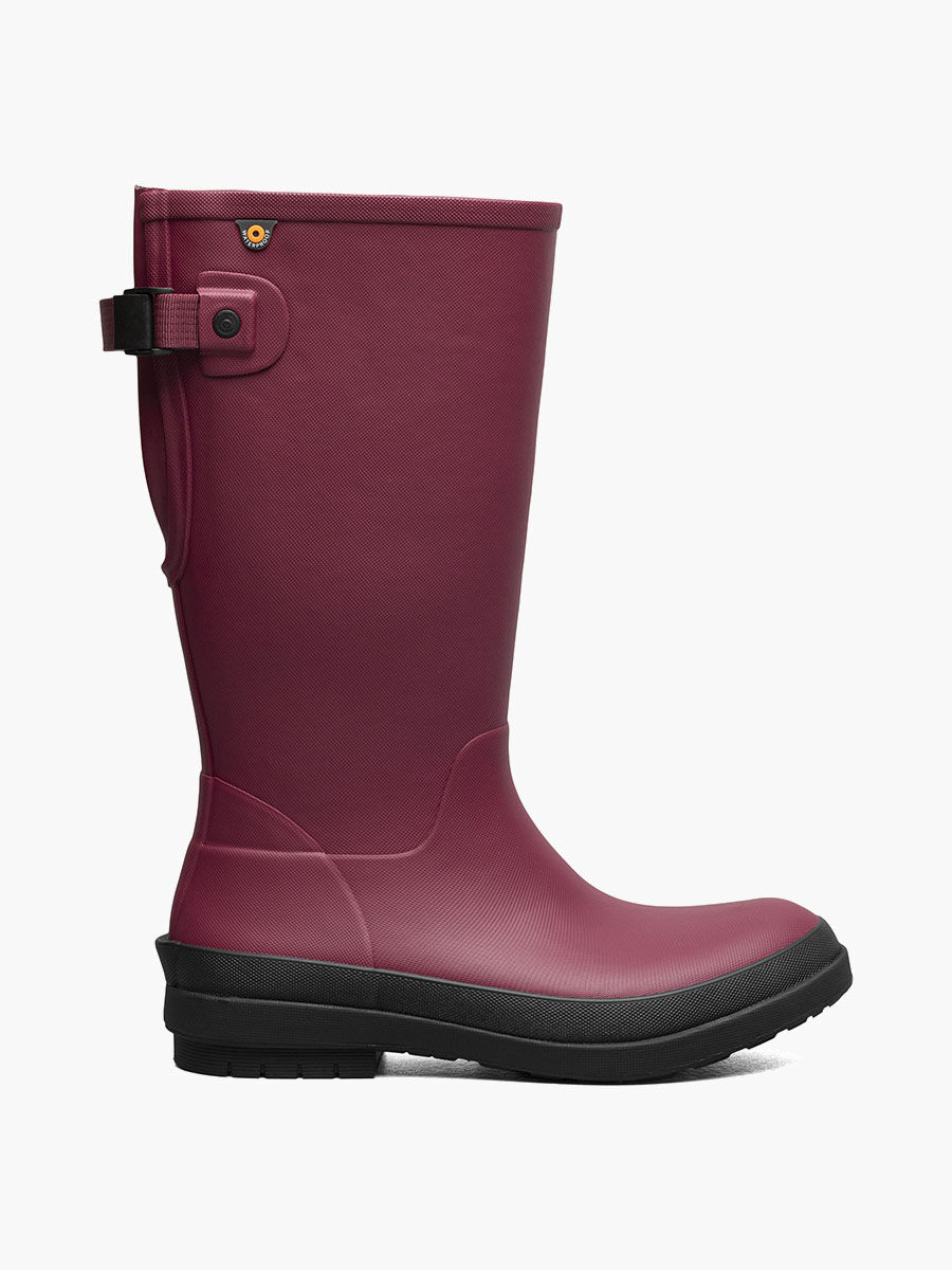 Bogs Women's Amanda II Tall Adjustable Calf Rain Boots in Cranberry