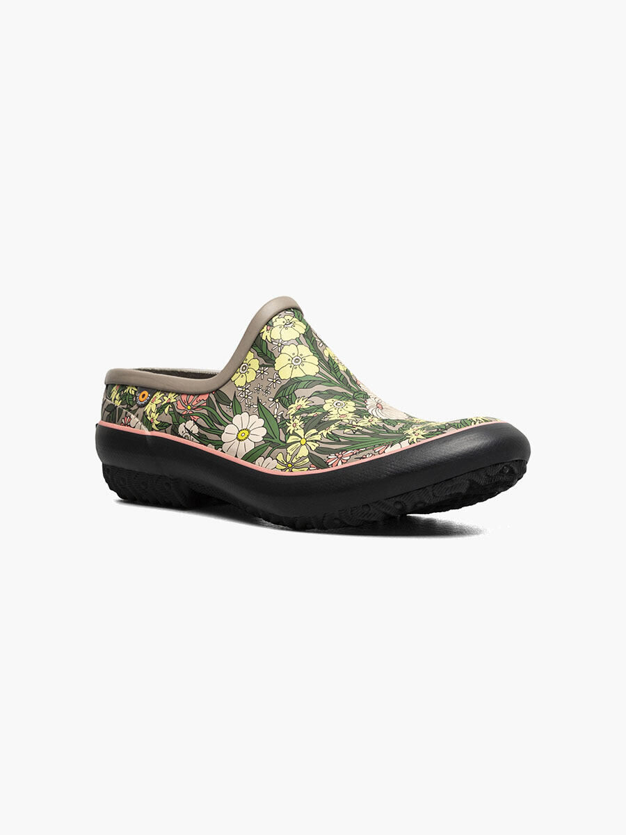 Bogs Women's Patch Clog Floral Clogs in Taupe