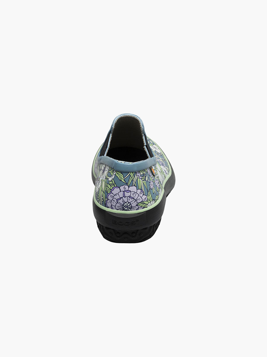 Bogs Women's Patch Slip On Floral Garden Boots in Light Blue