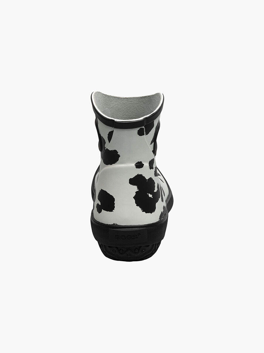 Bogs Women's Patch Ankle Cow Garden Boots in Black/White