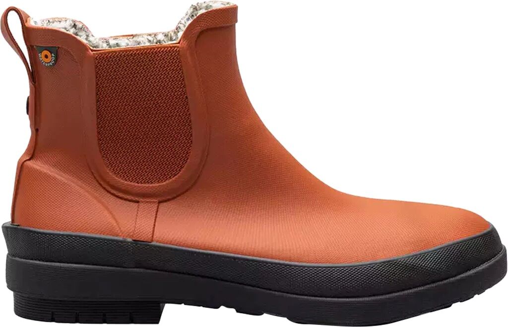 Bogs Women's Amanda Chelsea II Waterproof Ankle Rain Boots in Orange Brule