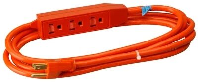 Master Electrician 3-Outlet Appliance Orange Power Cord, 9-Ft