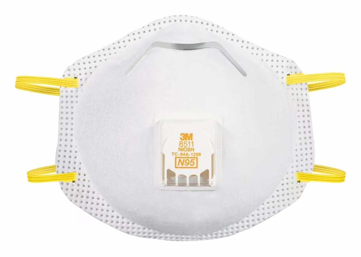 3M Cool Flow Valve Particulate Respirator 8511, 10-Pk