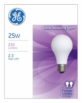 GE Soft White Light Bulbs, 2- Watt, 2-Pk