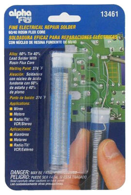 Alpha Metals Leaded Electrical Solder, 0.5-Oz, .032-Diameter