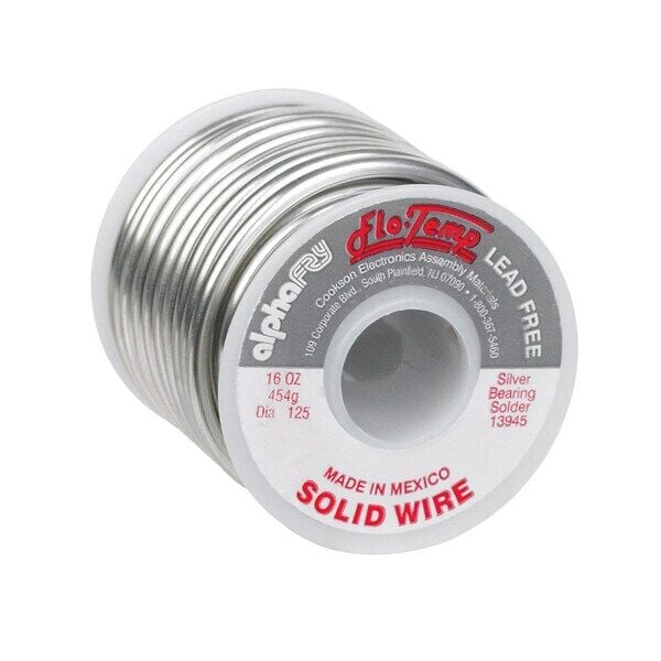 Alpha Fry Led-Free Silver Bearing Solder, 1/8-In, 16-Oz