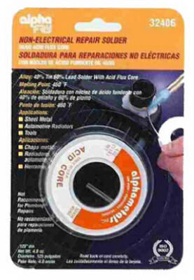 Alpha Metals Acid Core Wire Solder, 4-Oz, 0.125-In Diameter