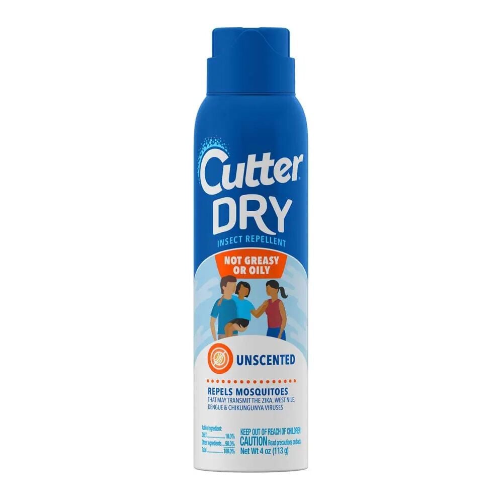 Cutter Dry Unscented Aerosol Insect Repellent, 4-Oz