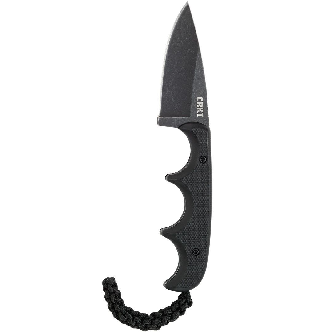 CRKT Minimalist Drop Point Black Fixed Blade Knife