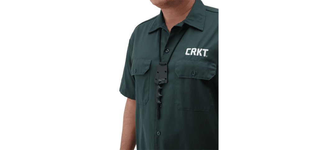 CRKT Minimalist Drop Point Black Fixed Blade Knife