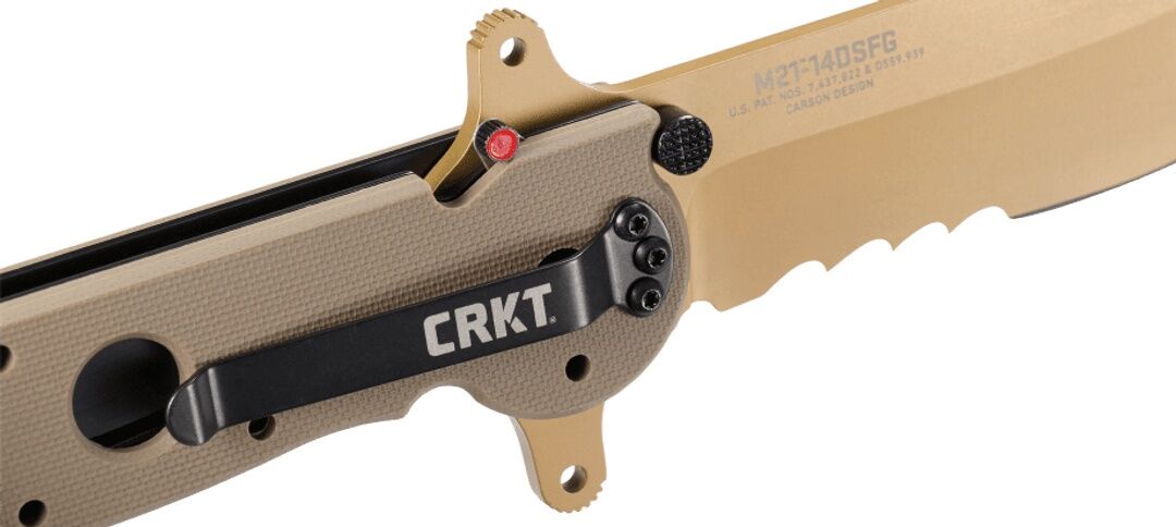 CRKT M21 14DSFG Spear Point Folding Knife, 3.98-In