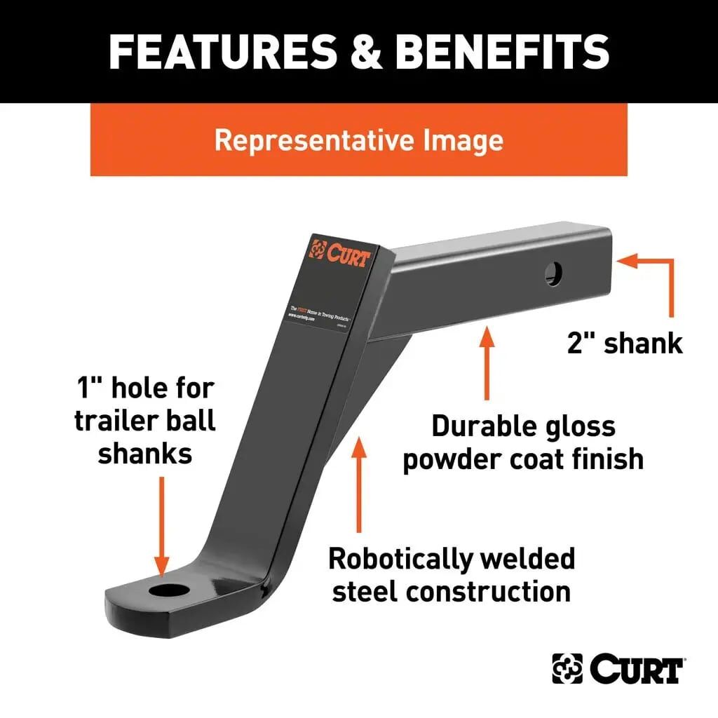 Curt Class 3 Ball Mount, 2-In X 10-In X 13-In