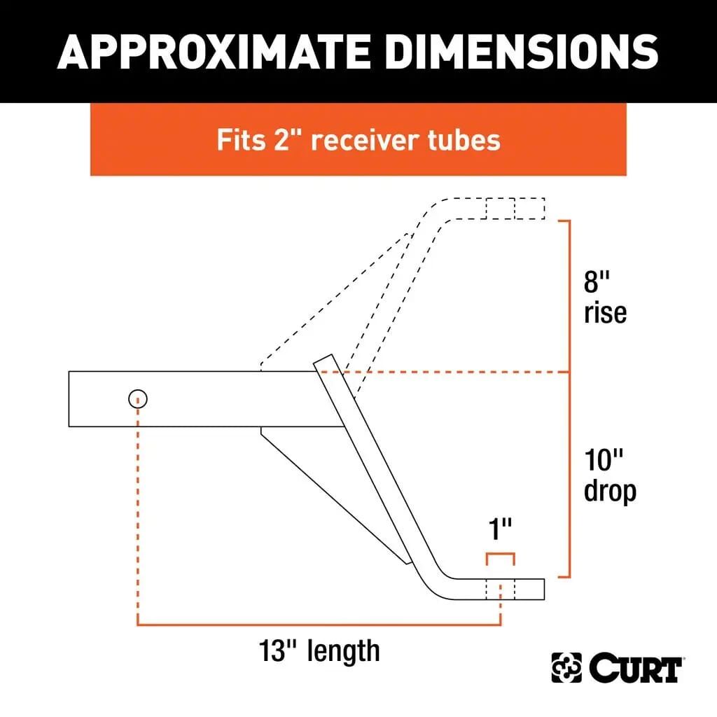 Curt Class 3 Ball Mount, 2-In X 10-In X 13-In