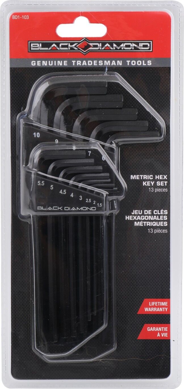 Black Diamond Metric Hex Wrench Set, 13-Pc