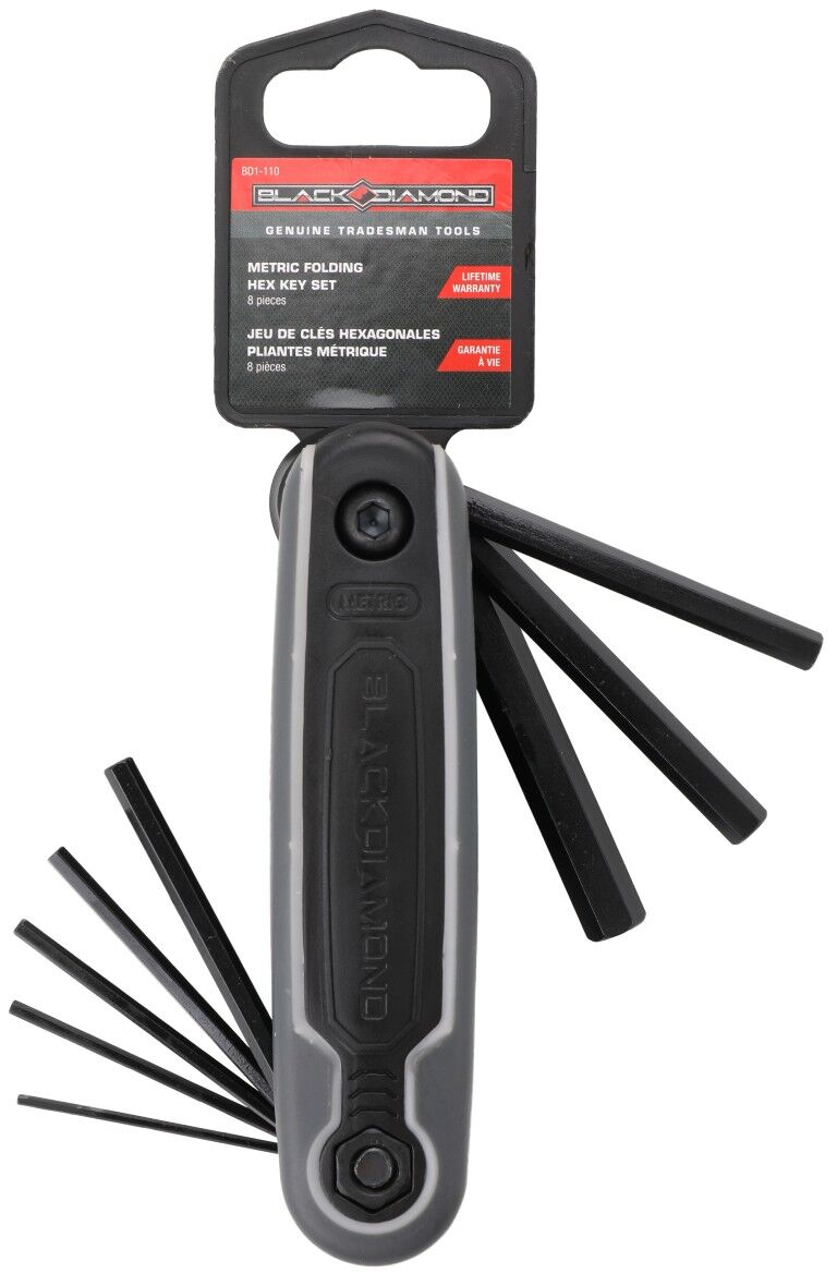 Black Diamond Metric Folding Hex Key Set, 8-Pc