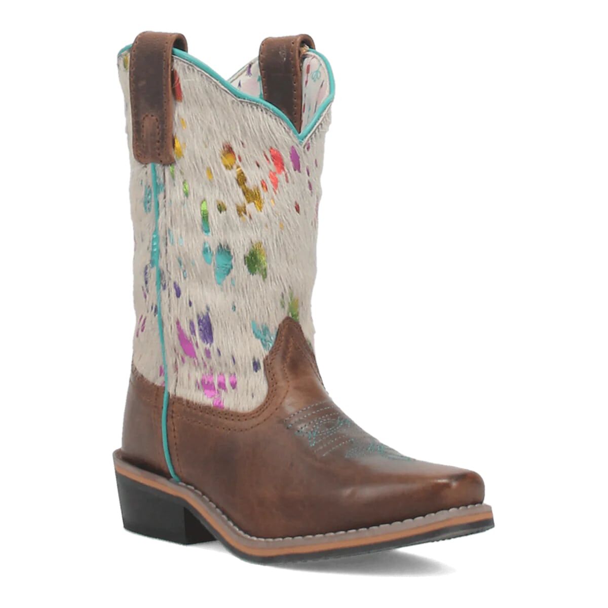 Dan Post Kids' Rumi Leather Western Boot in Brown