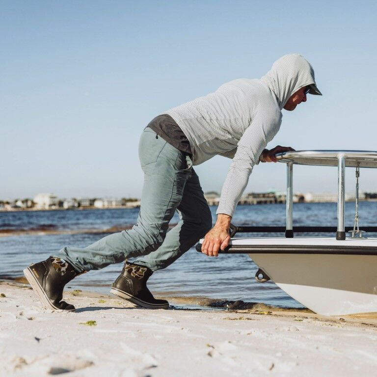 Lacrosse Men's Alpha Deck Boot in Black Olive/Camo