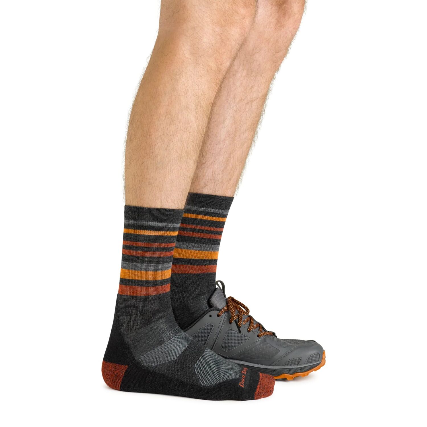 Darn Tough Men's Fastpack Micro Crew Lightweight Hiking Sock in Charcoal