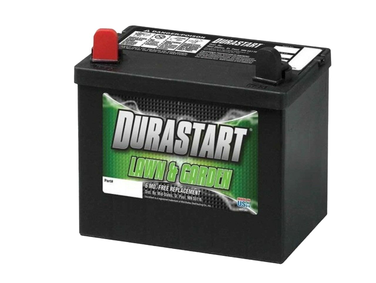 Durastart 300 CCA Lawn and Garden Tractor Battery, 12V