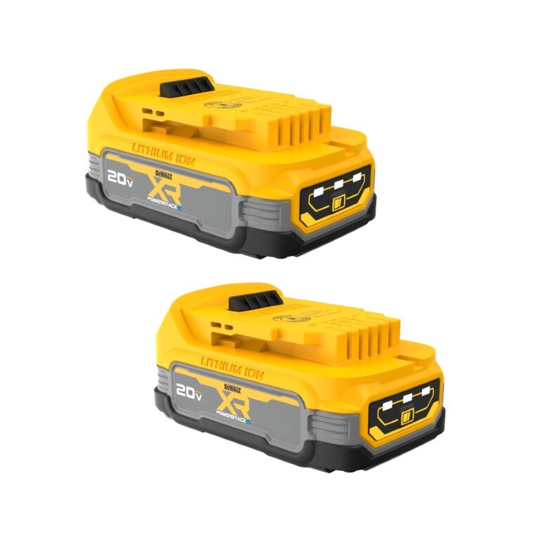 DEWALT 20-V Max XR PowerStack Compact Battery, 1.7-Ah, 2-Pk