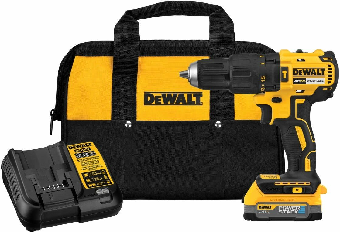 DeWALT 20V MAX* Brushless 1/2- In  Hammer Drill/Driver PowerStack Kit