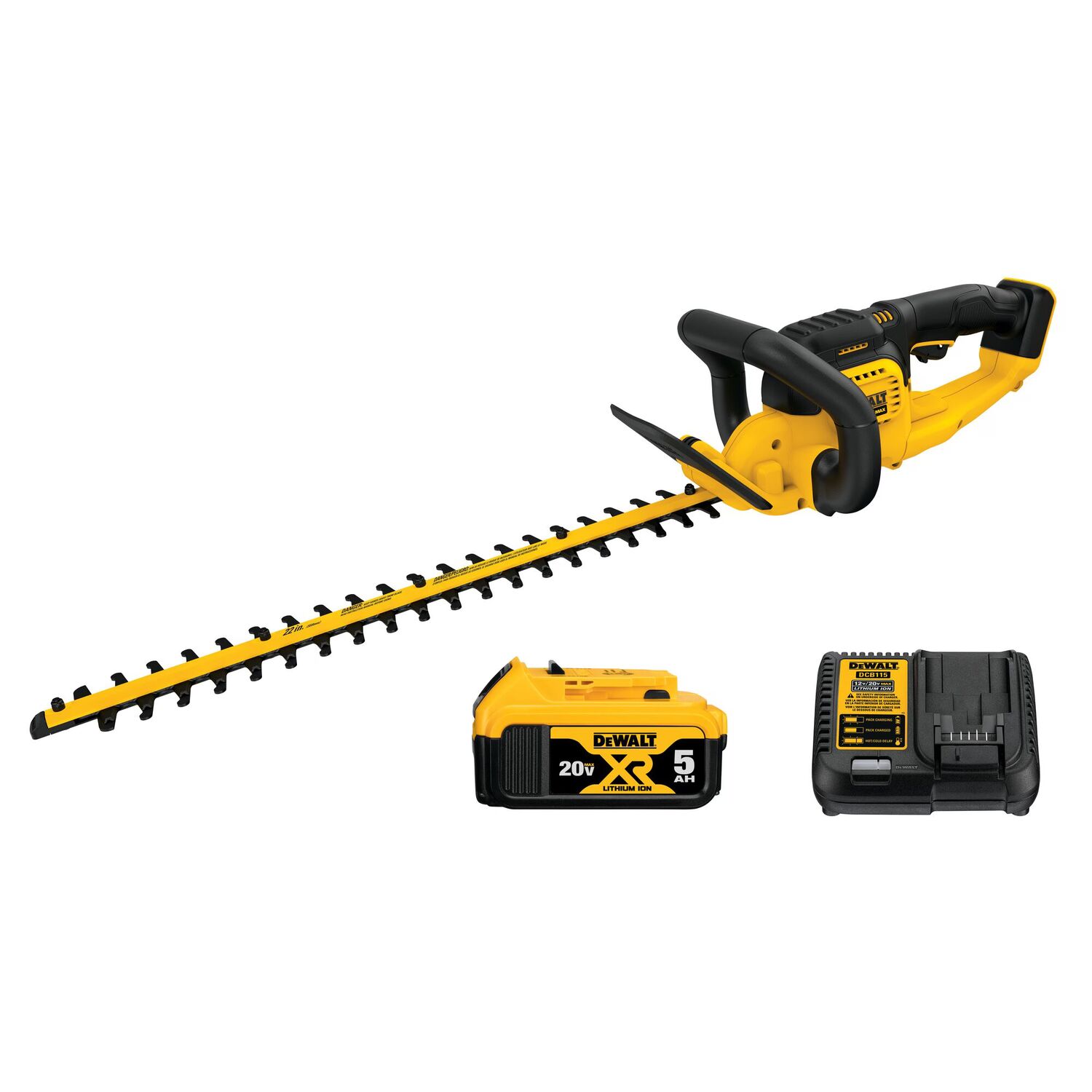 DEWALT 20-V Max Battery Powered Hedge Trimmer Kit, 22 in.