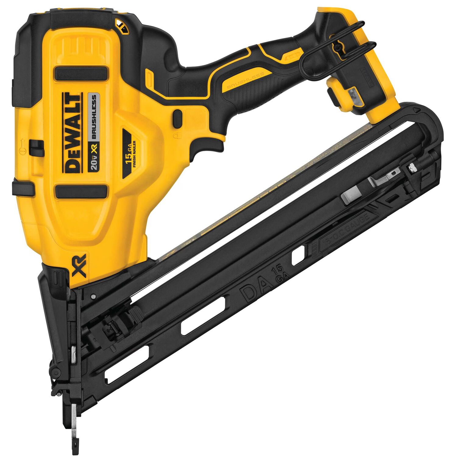 DEWALT 20-V Max XR Angled Finish Nailer, 15-Gauge (Tool Only)
