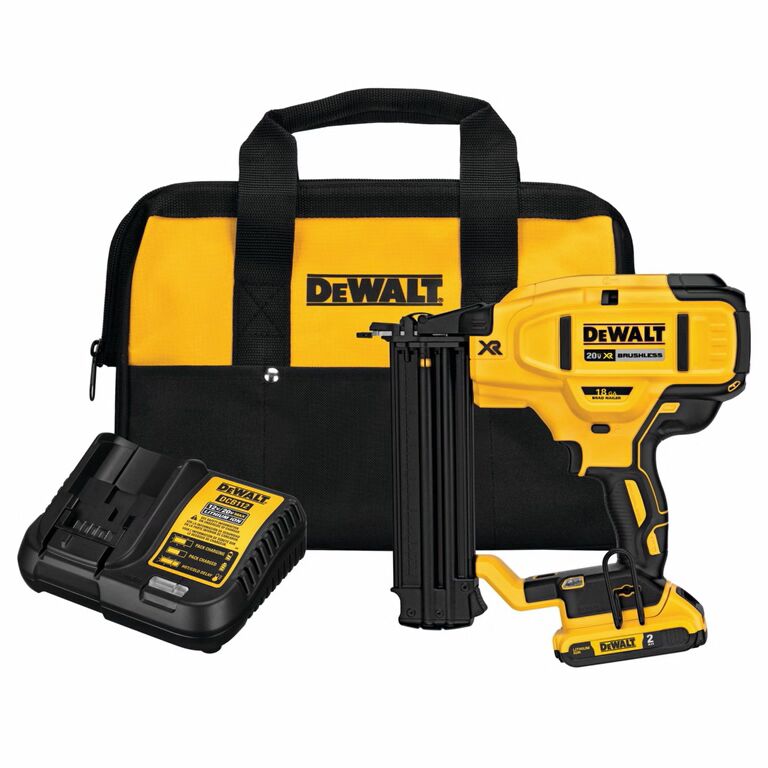 DEWALT 20-V Max XR Brad Nailer Kit, 18-Gauge