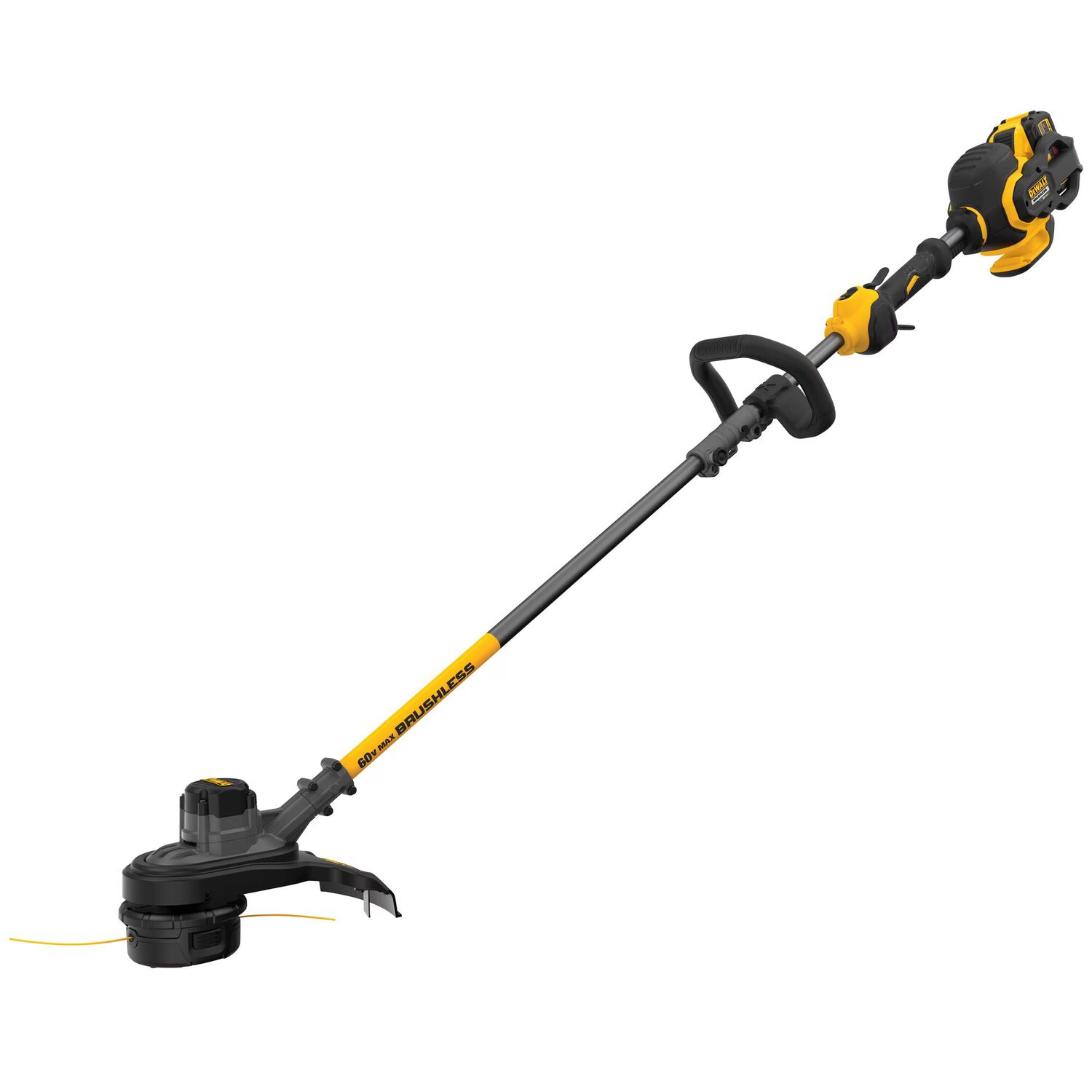 DEWALT 60-V Max Battery Powered Brushless String Trimmer Kit, 15 in.