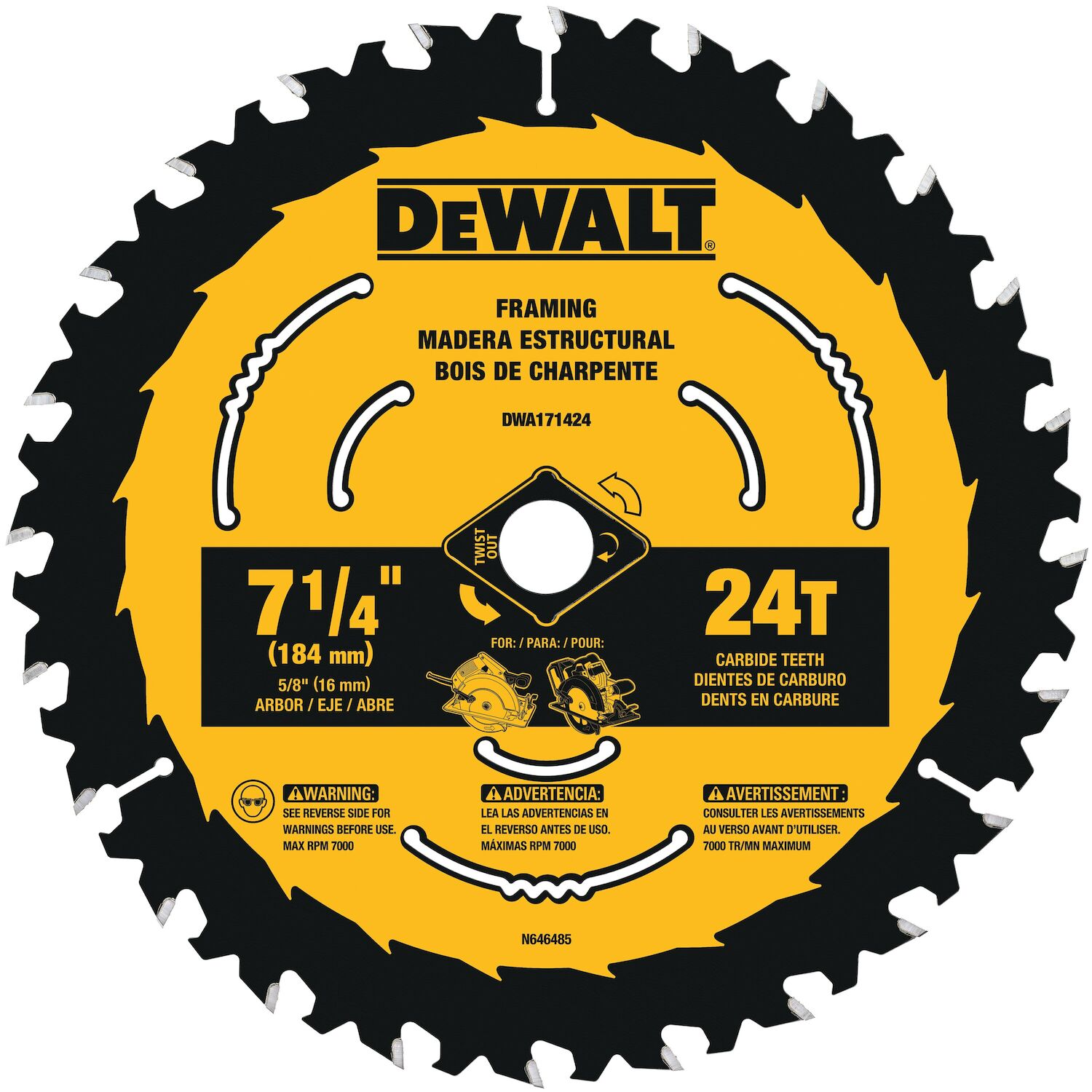 DeWALT 7-1/4-In 40T Circular Saw Blades, 10-Pk