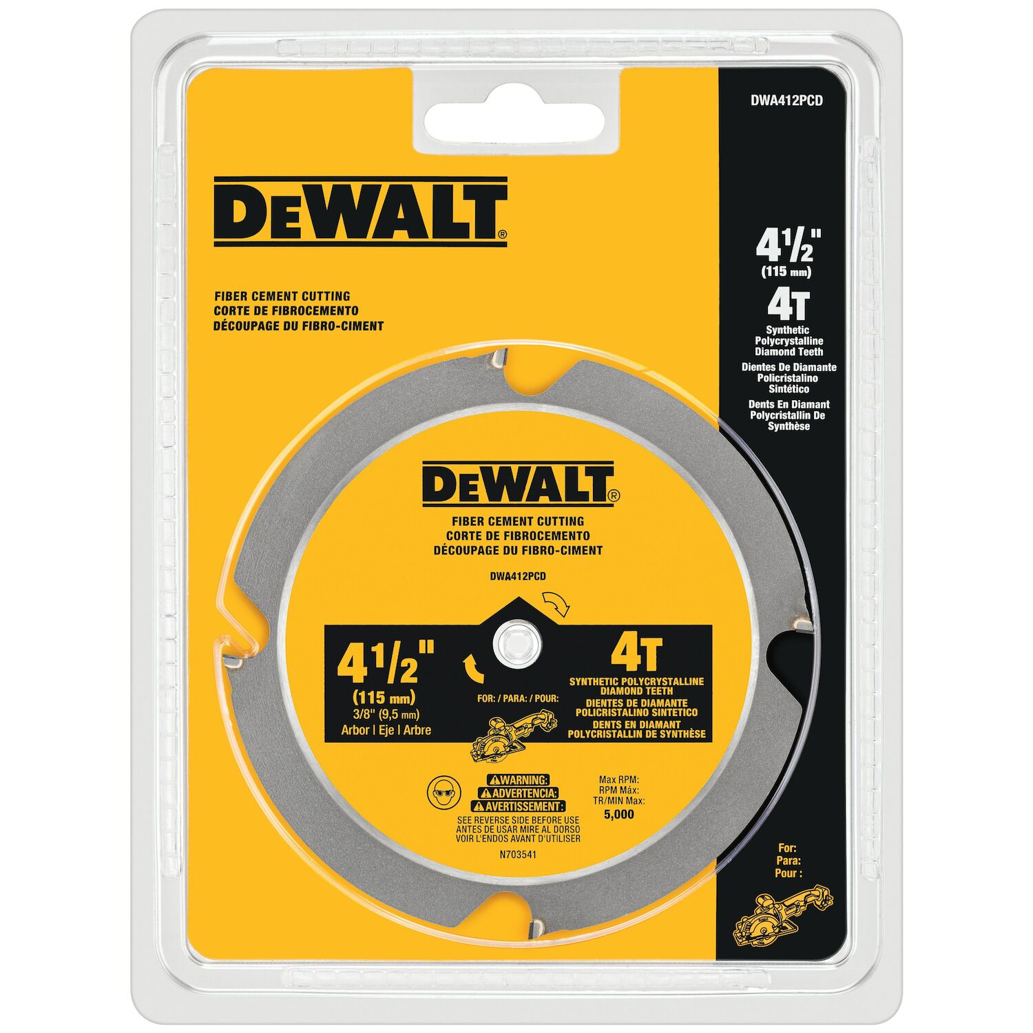 DeWALT 4-1/2 In. 24T Fiber Cement Cutting Circular Saw Blade