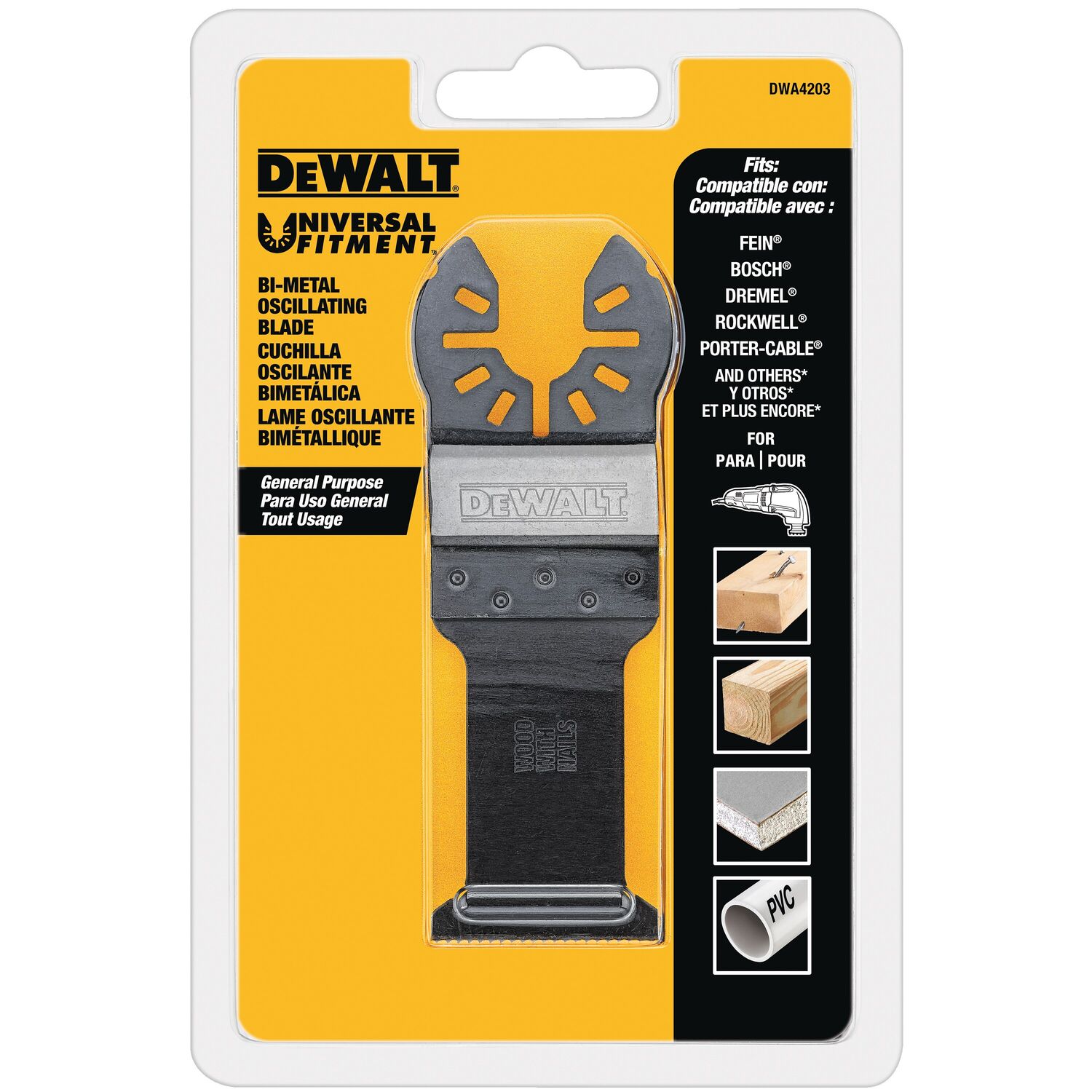DEWALT Oscillating Wood With Nails Blade, 1 1/4-In