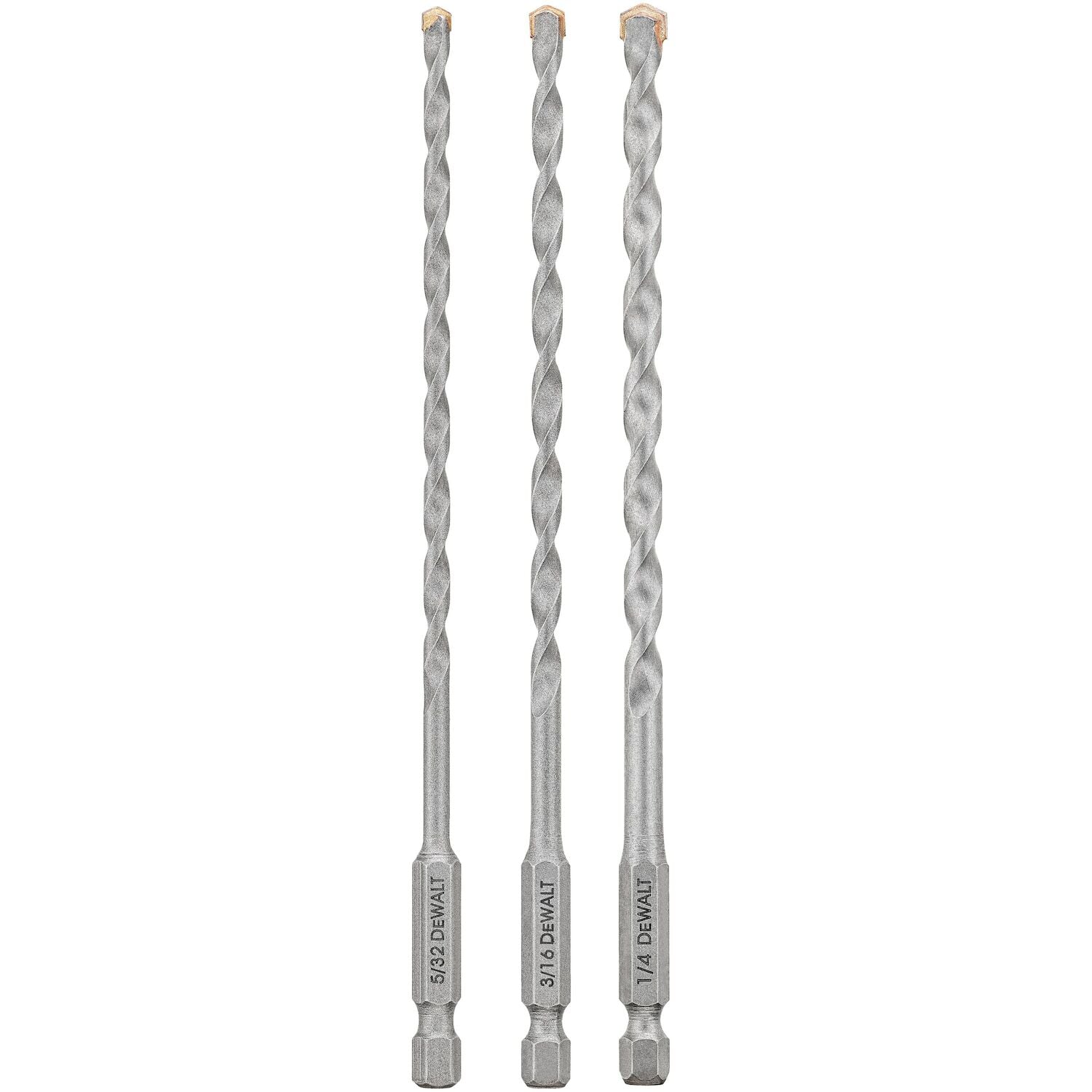 DEWALT Impact Ready Masonry Bit Set, 6-In, 3-Pc