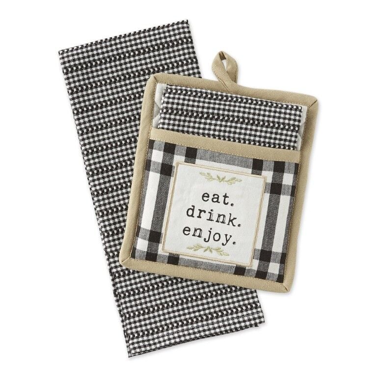 DII Design Imports Home Sweet Farmhouse Potholder Gift Set