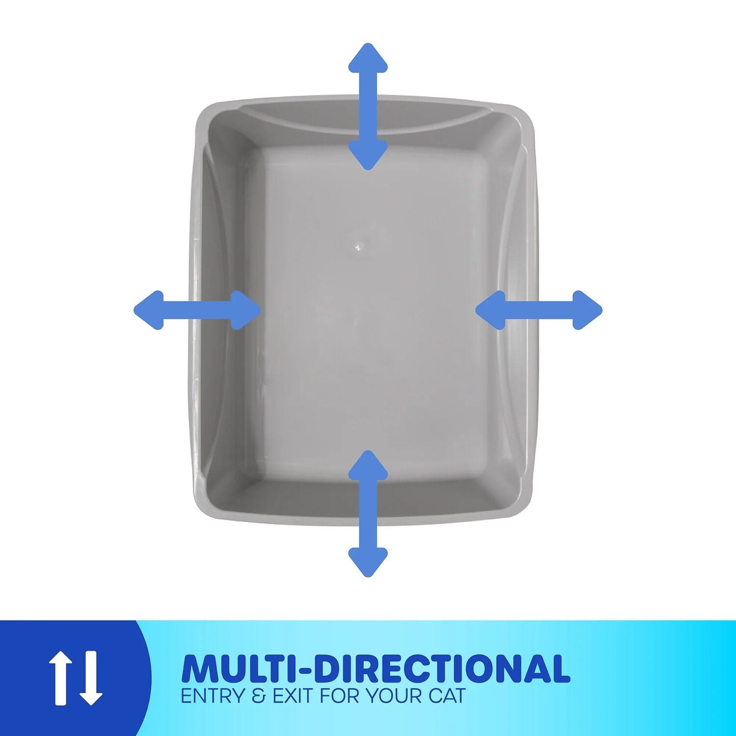 Petmate Mouse Gray Large Basic Litter Box