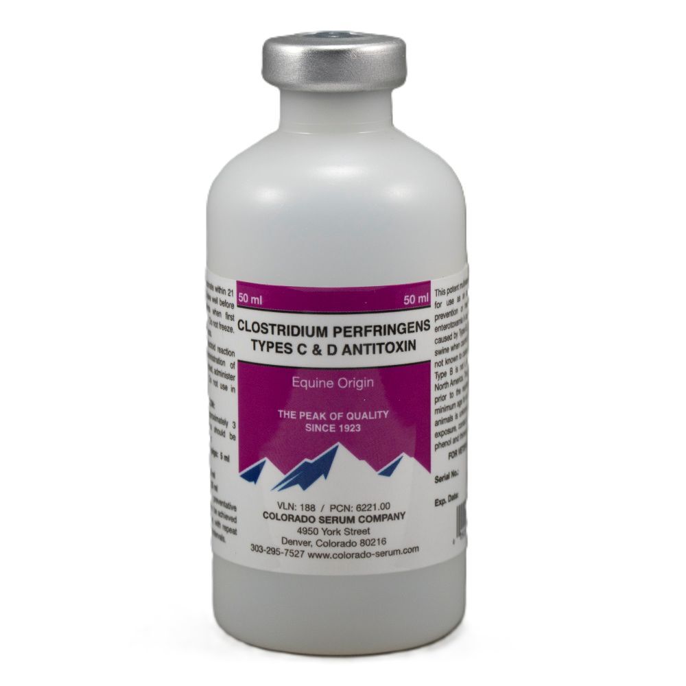 Colorado Serum Company Clostridium Perfringens Types C&D Antitoxin, 50-mL