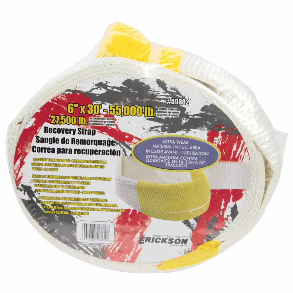 6″ X 30′ - 55,000 Lb. Recovery Strap