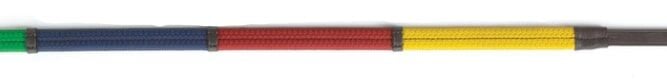Camelot Rainbow Rubber Grip Reins with Leather Stops, 3/4" Rubber with 5/8" Leather X 54-In