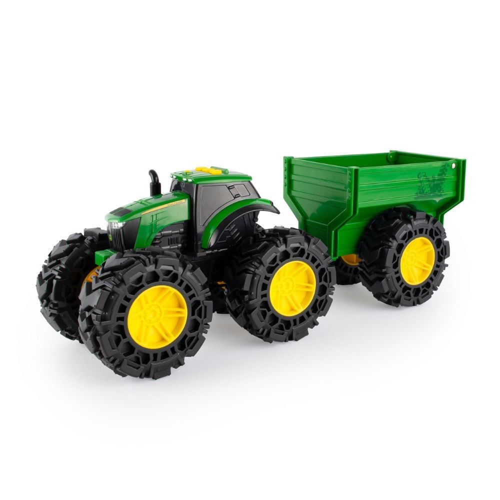 Tomy John Deere Monster Treads Tractor with Wagon Toy Set
