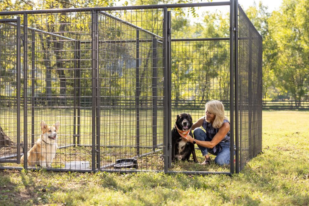 Behlen Country Gray Ruff Guard Kennel Side Panel, 5-Ft x 6-Ft